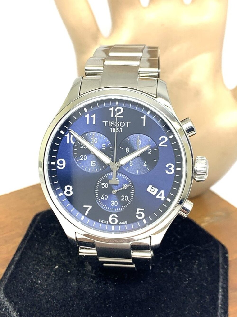 Tissot Men's Watch Blue Dial Chronograph Swiss Quartz 45mm Steel T1166171104701